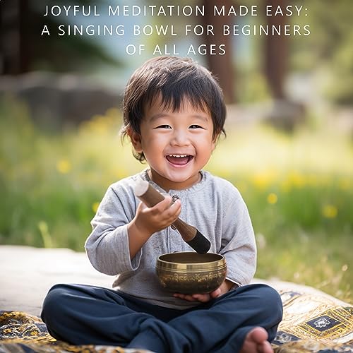 Tibetan Singing Bowl Set – Authentic Hand-Tuned Sound Bowl for Meditation – Complete Meditation Bowl Kit with Cushion, Mallet & Guide – Perfect Tibetan Bell for Yoga, Relaxation, & Sound Healing